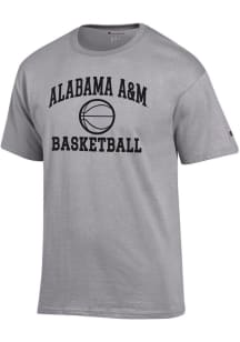 Champion Alabama A&amp;M Bulldogs Grey Basketball Jersey Short Sleeve T Shirt