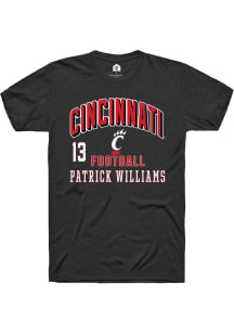 Patrick Williams Rally Mens Black Cincinnati Bearcats NIL Arch Logo Player T Shirt