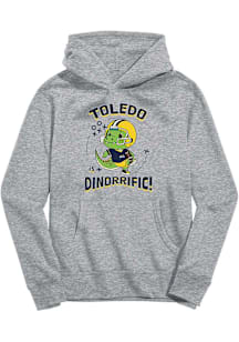 Vive La Fete Toledo Rockets Toddler Grey Dino-Riffic Long Sleeve Hooded Sweatshirt