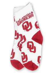 Oklahoma Sooners Allover Team Logo Baby Quarter Socks