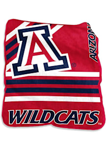 Arizona Wildcats Stripe Design Raschel Throw Blanket - Red