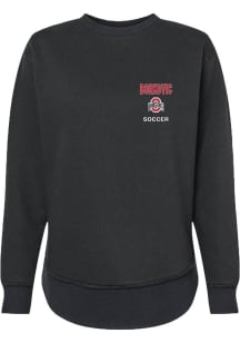 Marko Borkovic Rally Womens Black Ohio State Buckeyes NIL Embroidered Crew Sweatshirt