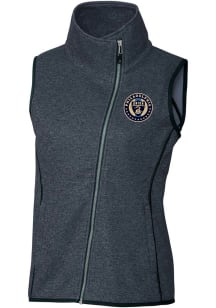 Cutter and Buck Philadelphia Union Womens Navy Blue Mainsail Asymmetrical Vest