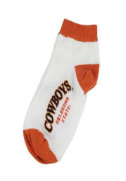 Oklahoma State Cowboys White Youth No-Show Socks