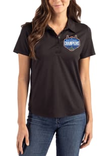 Cutter and Buck Florida Gators Womens Black 2025 National Champions Coastline Eco Short Sleeve Pol..
