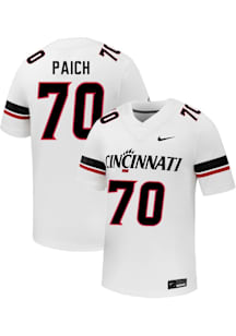 Cray Paich Nike Mens White Cincinnati Bearcats NIL Name And Number Football Jersey