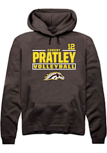 Cassidy Pratley Western Michigan Broncos Mens Brown NIL Stacked Box Player Hood