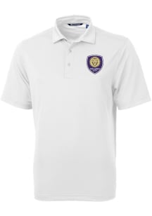 Cutter and Buck Orlando City SC White Virtue Eco Pique Big and Tall Polo
