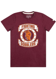 Homefield Virginia Tech Hokies Maroon Fighting Gobblers Short Sleeve Fashion T Shirt