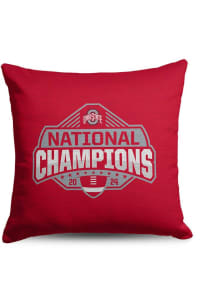 Red Buckeyes 2024 Football National Champions Tapestry Throw 18X18 Pillow