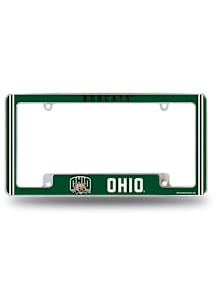 Ohio Bobcats Classic All Over Chrome License Plate Frame - White