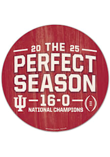 Indiana Hoosiers 14" 2025 Football Perfect Season Nat Champ Sign - Crimson