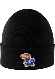 LogoFit Kansas Jayhawks Black North Pole Mens Knit Hat