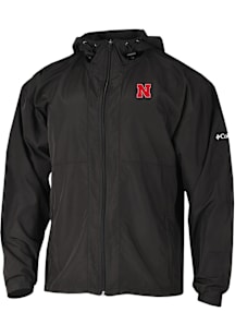 Columbia Nebraska Cornhuskers Mens Black Prodigy Light Weight Jacket