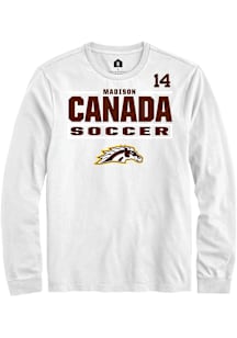 Madison Canada Western Michigan Broncos White NIL Stacked Box Long Sleeve Player T Shirt