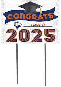 UT Tyler Patriots KH Sports Fan 18x24 Yard Sign with Stakes Class of 2025 Yard Sign - White