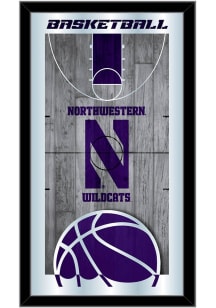 Northwestern Wildcats Basketball Hanging Back Bar Mirror