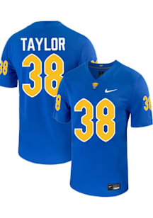 Emmanuel Taylor  Mens Blue Pitt Panthers Football Name And Number Football Jersey