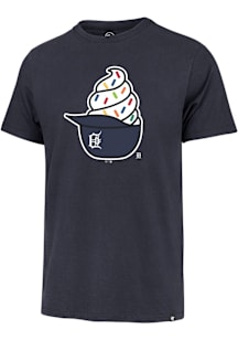 47 Detroit Tigers Navy Blue Franklin Ice Cream Helmet Short Sleeve Fashion T Shirt