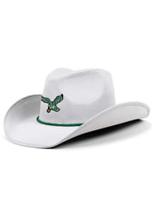 Forever Collectibles Philadelphia Eagles White Rhinestone Cowboy Hat Mens Cowboy Hat