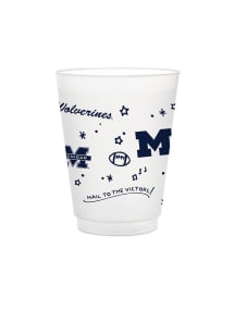 Navy Blue Michigan Wolverines 8pk Flex Party Reusable Disposable Cups