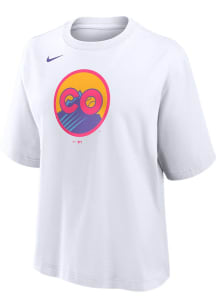 Nike Colorado Rockies Womens White City Connect Short Sleeve T-Shirt