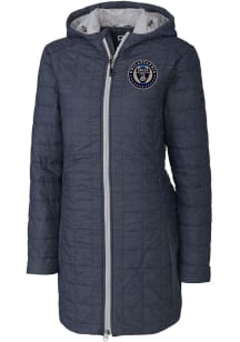 Cutter and Buck Philadelphia Union Womens Grey Rainier PrimaLoft Long Filled Jacket