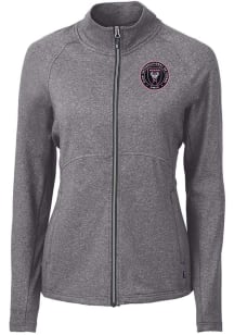 Cutter and Buck Inter Miami CF Womens Black Adapt Eco Knit Light Weight Jacket