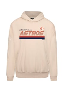 Levelwear Houston Astros Mens Tan Contact Breaker Long Sleeve Hoodie