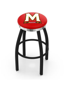 Black Maryland Terrapins Chrome Seat Pub Stool
