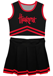 Vive La Fete Nebraska Cornhuskers Girls Black Team Logo Set Cheer