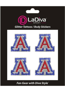 Arizona State Sun Devils Silver A Glitter Tattoo