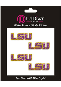 LSU Tigers LSU Glitter Tattoo