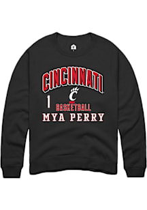 Mya Perry Cincinnati Bearcats Mens Black NIL Arch Logo Player Crew