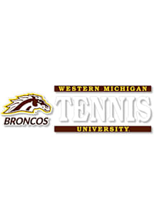 Western Michigan Broncos 6x2 Tennis Auto Decal - Brown