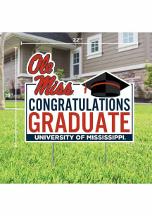 Ole Miss Rebels Congratulations Graduate Yard Sign - White