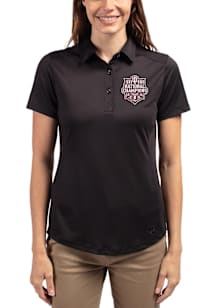 Cutter and Buck Indiana Hoosiers Womens Black 2025 CFP National Champions Prospect Short Sleeve Po..