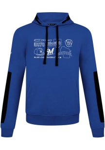 Levelwear Milwaukee Brewers Mens Blue Bombay Cooperstown Campaign Long Sleeve Hoodie
