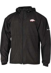 Columbia Arkansas Razorbacks Mens Black Prodigy Light Weight Jacket