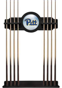Black Pitt Panthers Solid Wood Cue Rack Pool Cue