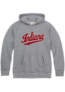 Rally Indiana Hoosiers Mens Grey Indiana Script Fashion Hood
