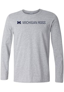 Michigan Wolverines Grey Ross School of Business Long Sleeve T Shirt