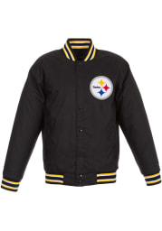 Pittsburgh Steelers Mens Black Poly-Twill Heavyweight Jacket