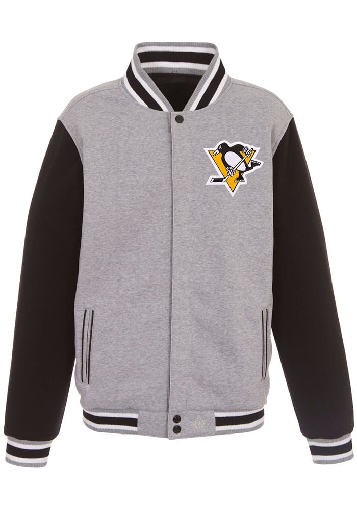 Pittsburgh Penguins Mens Grey Reverse Heavyweight Jacket