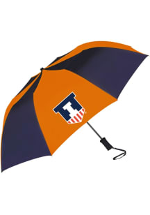 Orange Illinois Fighting Illini Two Tone Auto Fold Umbrella