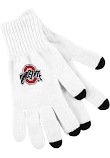 Ohio State Buckeyes LogoFit Smart Touch Mens Gloves - White