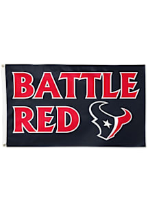 Houston Texans 3x5 Slogan Silk Screen Grommet Flag - Red