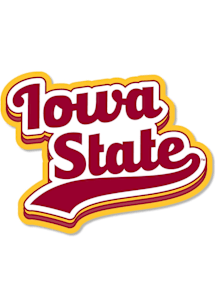 Iowa State Cyclones 3.5" Varsity Script Rugged Stickers - Cardinal