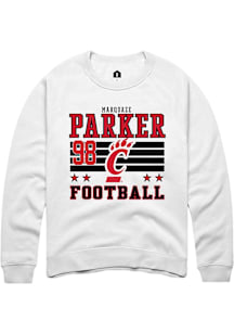 Marquaze Parker Cincinnati Bearcats Mens White Football NIL Striped Player Crew