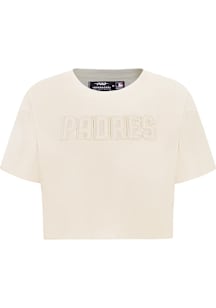 Pro Standard San Diego Padres Womens White Neutral Short Sleeve T-Shirt
